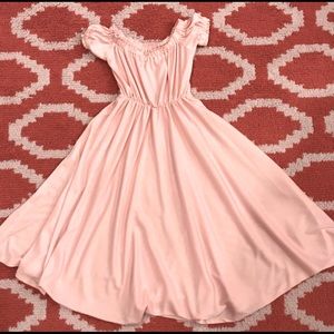 Light pink long Maxi Dress 3/4